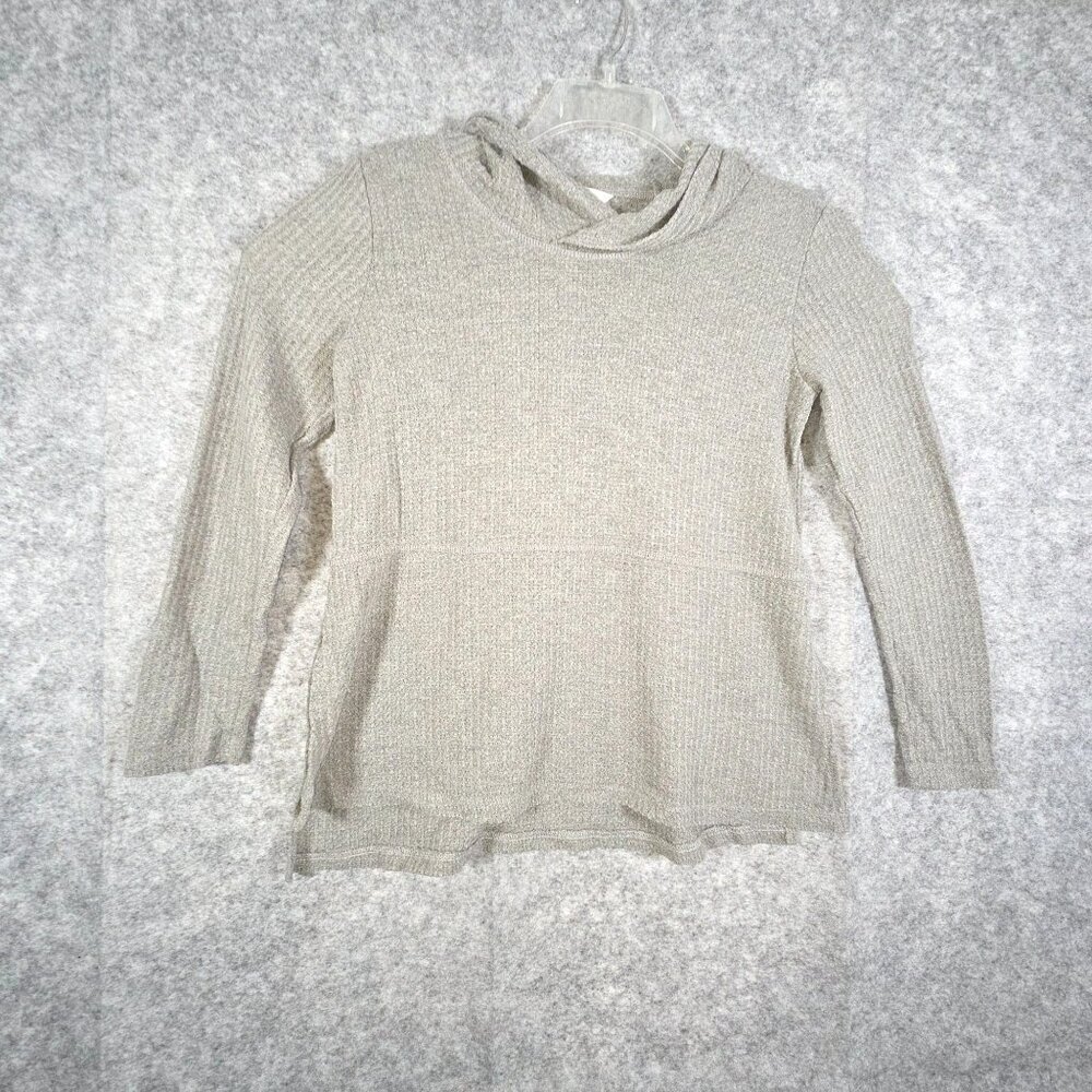 Jack by BB Dakota Women's Long Sleeve Hooded Top Gray Size XS